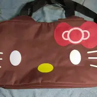 在飛比找蝦皮購物優惠-Kitty 旅行帆布手提包  咖啡色 50cm