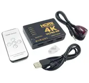 5 Port HDMI Splitter Switch Switcher Hub Box HDTV Ultra HD 4K 60Hz with Remote