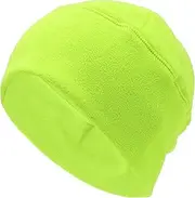 [X AUTOHAUX] Cycling Hat Keep Warm Hard Hat Liner Polar Fleece Fabric Green 29x21cm One Size 1 Pcs
