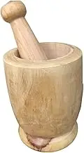 Wooden Hamam Dasta Mortar and Pestle Set Okhli Musal Kitchen Khalbatta for Crush and Grind for Home and Kitchen Tool Accessories - Pack of 1 Hamam Dasta