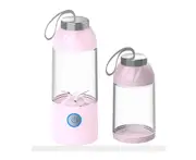 Multi-function 550mL USB Electric Fruit Juicer Smoothie Maker Blender Juice Bottle Cup Machine-PINK