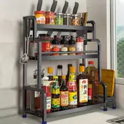 3 Tier Stainless Steel Kitchen Spice Rack Storage Organizer Seasoning Bottle Stand Shelf Holder
