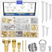 Glarks 568pcs Picture Hanging Kit, Hanging Hardware with Hooks, Wire, Nails, D Ring, Wall Hanging Kit, Heavy Duty Picture Hanger Frame Hook Hardware, Heavy Duty Frame Hanging Hardware for Hanging