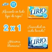 2 PACK - LIRIO Jabon Blanco y Amarillo (400g c/u) / Jabón 100% Hecho En México.