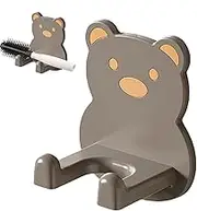 Hair Dryer Holder,Adhesive Hug Bear Wall Mounted Blow Dryer Rack - Bathroom Storage Multifunctional Waterproof Hair Tool Organizer for Bathroom