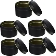 LOLIPPYY 5pcs Candle Tins Empty DIY Candle Containers Seamless Design for Handmade Projects for Storing Candies Jewelry and Items