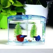 2 Bay Fighter Tank 1.5L Fighting Fish Betta Aquarium For Fish Shrimp Snail Tank Aquarium