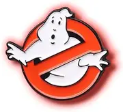 [Space Badges] Ghostbusters Enamel Pin Badge, 25.4mm x 28.9mm, 2mm Thick, Retro Ghostbusters Logo Collectible, Perfect for Backpacks, Jackets, and Hats, Iconic Movie Merchandise, 25.0 Millimetres X 28.9 Millimetres