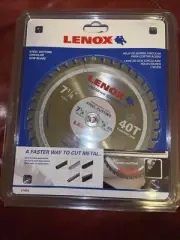 LENOX 7-1/4" 40T TITANIUM-CARBIDE TIPPED STEEL CUTTING SAW BLADE-#21894