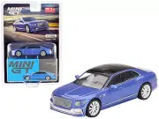 1/64 TSM MINI GT Bentley Flying Spur & Sunroof Diecast Neptune Blue MGT00351