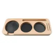 58 mm Wooden Coffee Tamper Station Stand Coffee Portafilter Holder Presser7108