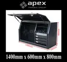 BRAND NEW 2MM TOOLBOX FLAT BLACK ALUMINIUM TOOL BOX-UTE TRUCK STORAGE-1468FDFPBL