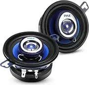 Pyle 2-Way Universal Car Stereo Speakers - 120W 3.5 Inch Coaxial Loud Pro Audio Car Speaker Universal OEM Quick Replacement Component Speaker Vehicle Door/Side Panel Mount Compatible PL32BL (Pair)