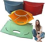 zjhukfmc Folding Portable Stool | 4X Folding Travel Chair Portable Stool - Quick Opening Gathering and Team Activities Furniture Indoor Use for Commuting, Hiking