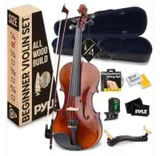 Pyle 1/4 Size Beginner Violin Starter Kit, with Travel Case