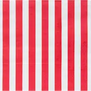 Red & White Striped Large Napkins / Serviettes (Pack of 16)