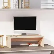Solid Wood Monitor Stand for TV, Living Room Entertainment, Media Cabinet, Table Storage, Bedroom Furniture & Desk Shelf Space
