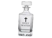 Funny Joke Holy Water Sarcastic Whiskey Decanter With Glass Stopper Custom