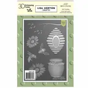 Lisa Horton Crafts Embossing Folder And Die 5"X7"-Just Bee-Cause (Pack of 1)