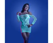 Fantasy Lingerie Glow Ascension Glow In The Dark Seamless Long Sleeve Dress O/s