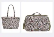 Vera Bradley Work Tote & Workstation Crossbody Petite Exuberant Floral Sage Set