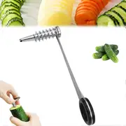 Piranha Spiral Cutter, Piranha Spiralizer Stainless Steel Spiral Slicer, Manual Spirals Cutter for Potatoes Cucumbers Veggies