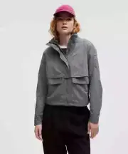NWT Lululemon Women's Always Effortless Jacket 6 Grey Oasis - LW4BW8S in package