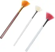 Healeved 3Pcs Makeup Brush Blush Applicator Highlighter Powder Brushes Durable Cosmetic Accessories for Application for Makeup Lovers and Beginners