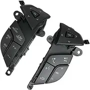 Pizgear Car Cruise Control Button, for Mondeo, 2013 2014 2015 2016 2017 2018 Car Cruise Control Switch Multifunction Steering Wheel Speed Control Switch Button car steering wheel switch kit(BLACK Set)