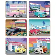 Cinnamon Country Kitchen 50's Cool Cork Backed Drink Coasters Set 6