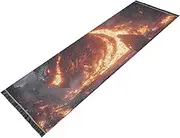 PDZRMY Washable Runner Rug Dragon Warrior Flame 2’ x 6’ Non-Slip Kitchen Runner Rug for Hallways Entryway Bedroom Living Room Carpet Runner- Soft Thin Mat for Family Pet