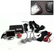 4X SENSORS ASSIST REVERSE RADAR PARKING ALERT SYSTEM LED DISPLAY KIT SILENT MODE