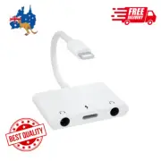 Iphone Headphone Adapter, 3 in 1 Lightning to Dual 3.5Mm Iphone Headphone Jack