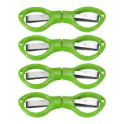 4 Pcs Folding Scissors Non-Rust Portable Mini Scissors Travel Small Shear Green