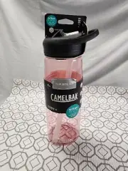 CamelBak Eddy+ 25oz Durable Tritan Renew Water Bottle Pink, FLIP BITE SIP