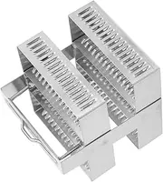 OKUMEYR Lab Microscope Slide Holder Rack Stainless Steel Slides Storage Space-saving Design Efficient