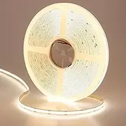 GOMING 24 V 15 m COB LED Strip Natural White 4000 K LED Strip 384 LED/M LED Strip Self-Adhesive CRI 93+ High Brightness 11000 lm Not Waterproof IP20 LED Light Strip for Indoor Home Decoration (Without