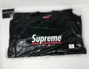 SUPREME SS20 UNDERLINE CREWNECK SWEATSHIRT BLACK Large L FACTORY SEALED