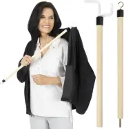 Vive Dressing Stick for Elderly (27”) - with Zipper Puller & Sock Wood