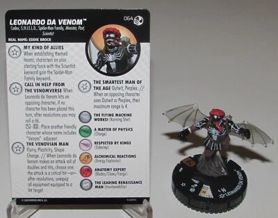 LEONARDO DA VENOM 064 Spider-Man and Venom Absolute Carnage HeroClix CHASE RARE