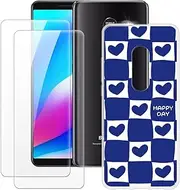 MILEGOO Blackview Max 1 Case + 2PCS Screen Protector Tempered Glass, Ultra Thin Bumper Shockproof Soft TPU Silicone Cover Case for iGET Blackview Max G1 (6.01”)