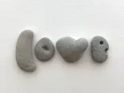 Natural Letter Shaped LOVE Rock Beach Stones Wedding Word Pebble art/craft hag