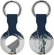 1PCS for Statue of Liberty Air Tag Holder Case Waterproof & Shockproof Anti-Scratch Protective Air Tag Cover with Keychain Ring Silicone Tags Holders for Luggage, Backpack, Keys, Pet