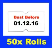 BEST BEFORE PRICE PRICING GUN TAGS LABELS x 50 ROLLS BBF-L50