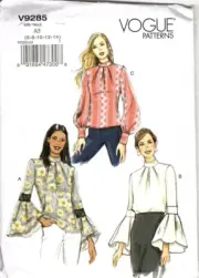 Vogue Patterns V9285 Misses 6 to 14 Blouse Uncut Sewing Pattern