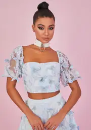 [Sugar Thrillz] Take Me Away Butterfly Crop Top