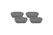 4pc Innobella Reusable Non-Stick Silicone Air Fryer Liner Baking Basket Grey