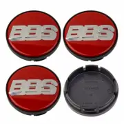 ✅ BBS Red Silver Wheel Cap Set 56mm FREE SHIPPING ✅