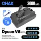 CHAK恰可 Dyson V6吸塵器 副廠高容量3000mAh鋰電池 DC6230(加贈前置濾網2入)