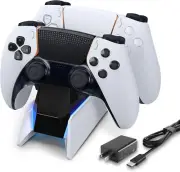 PS5 Controller Charger, PS5 Controller Charging Station Dock, Fast Dual Charging